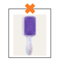 Haarborstel panda paars